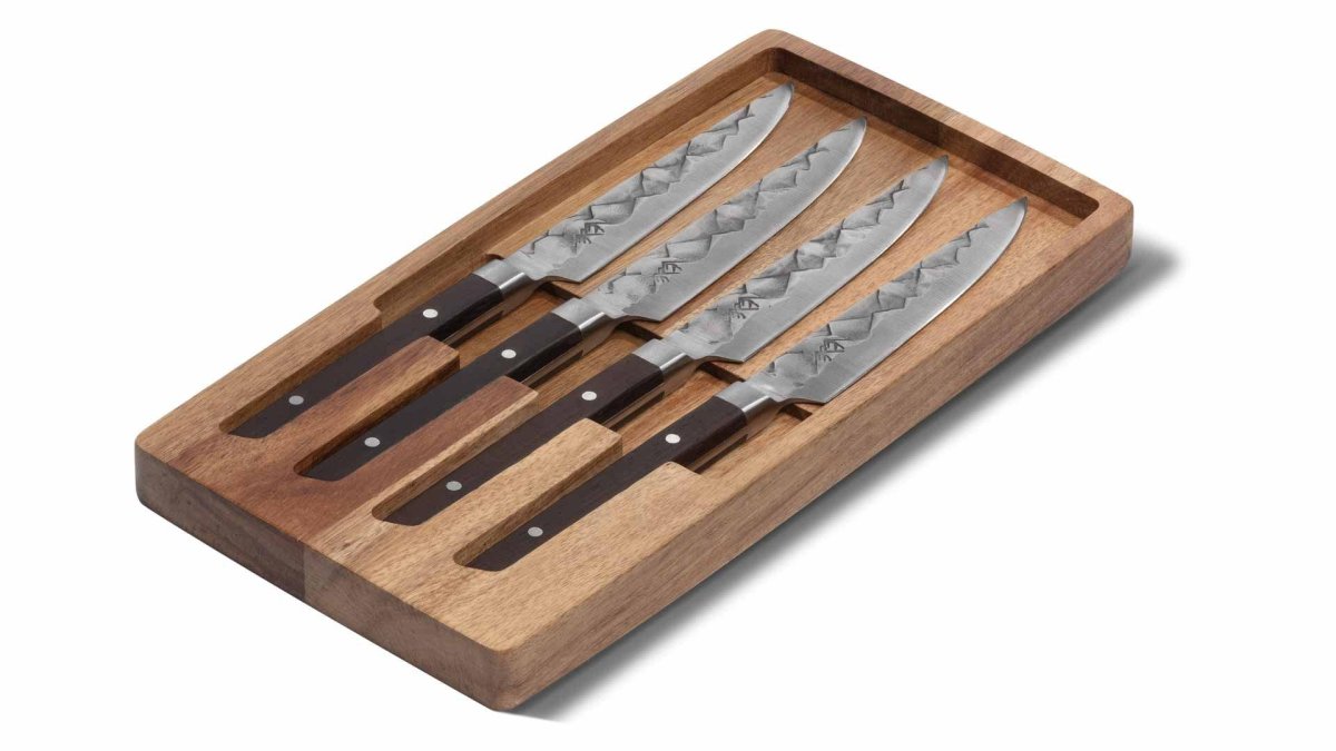 BARE Cookware Steakmessen 4st. met slijpsteen - Afbeelding 3